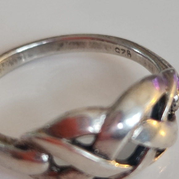 Woven Celtic Knot Vintage Handmade Silver Ring - Picture 12 of 12